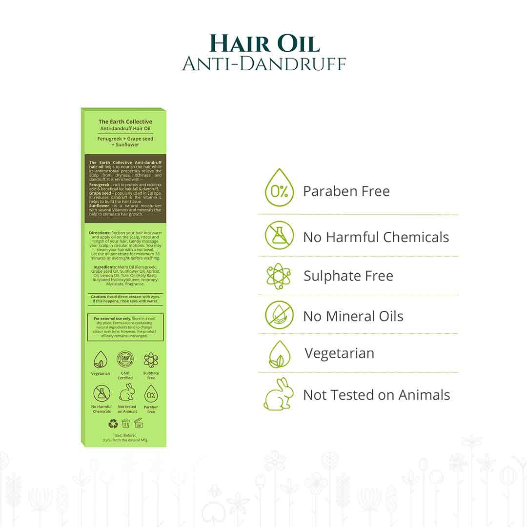 Vanity Wagon | Buy The Earth Collective Hair Oil for Dandruff