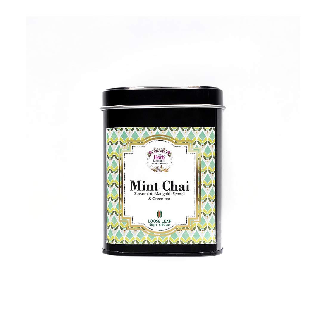 The Herb Boutique Mint Chai with Spearmint, Marigold, Fennel and Green Tea -1