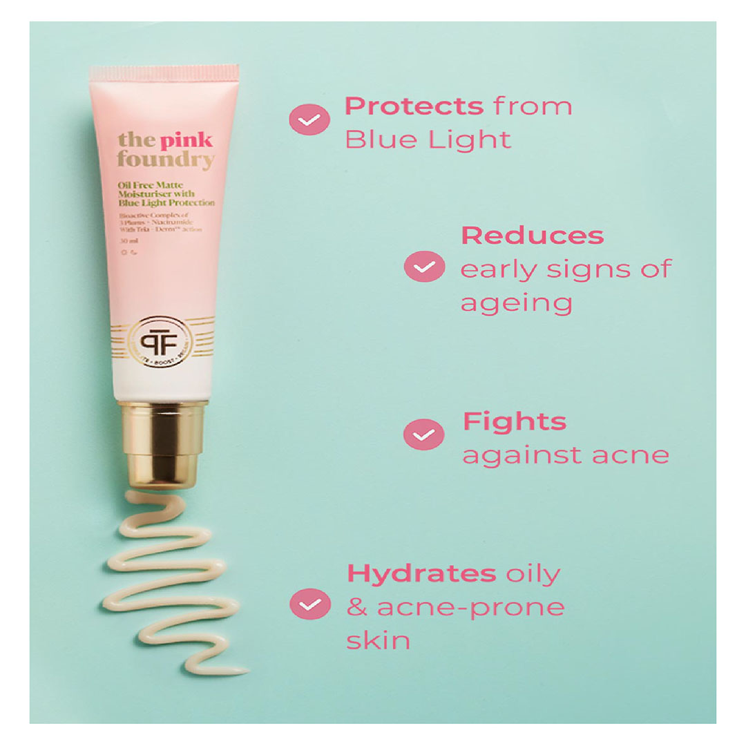 Vanity Wagon | Buy The Pink Foundry Oil Free Matte Moisturiser with Blue Light Protection