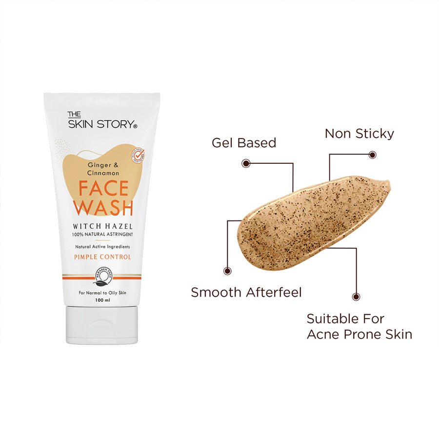 Vanity Wagon | Buy The Skin Story Ginger & Cinnamon Pimple Control Face Wash with Witch Hazel