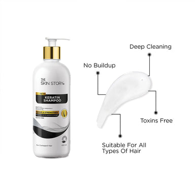 Vanity Wagon | Buy The Skin Story Sulfate Free Keratin Shampoo for Damaged Hair