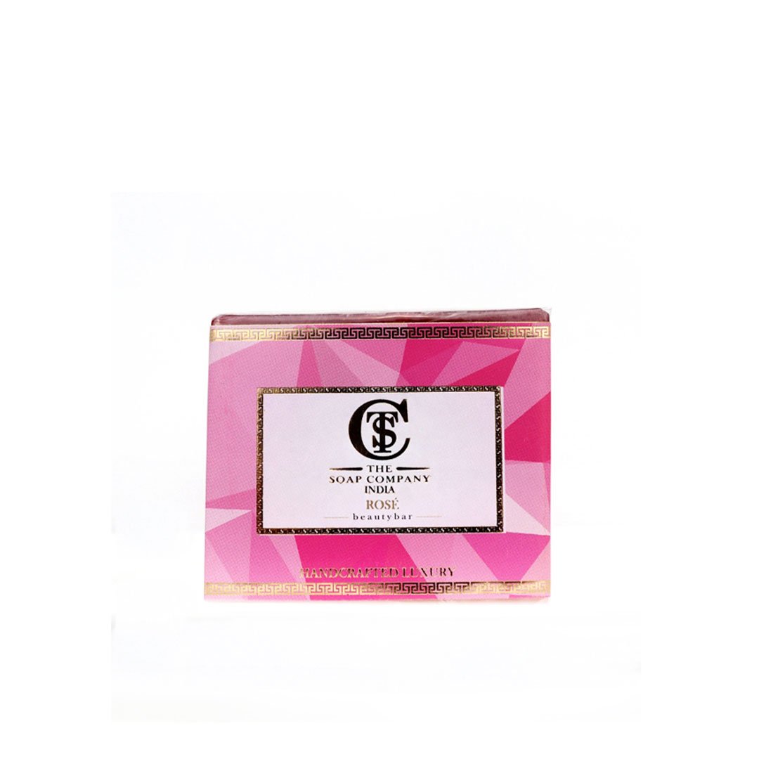 The Soap Company India Rose Beauty Bar with Rose, Vitamin E, Milk and Almond Oil -1
