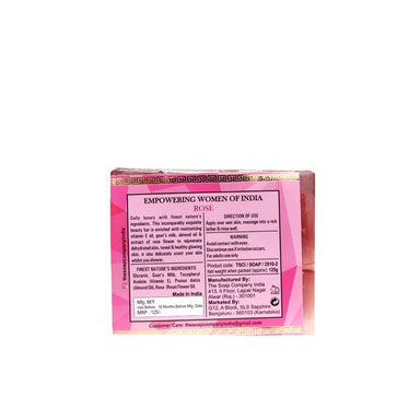 The Soap Company India Rose Beauty Bar with Rose, Vitamin E, Milk and Almond Oil -2