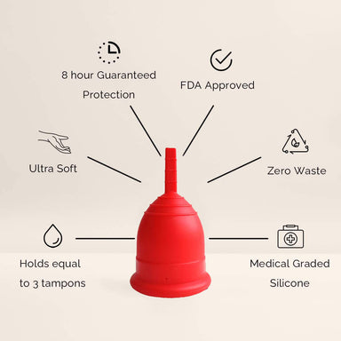 Vanity Wagon | Buy The Woman's Company Large Reusable Menstrual Cup with Pouch