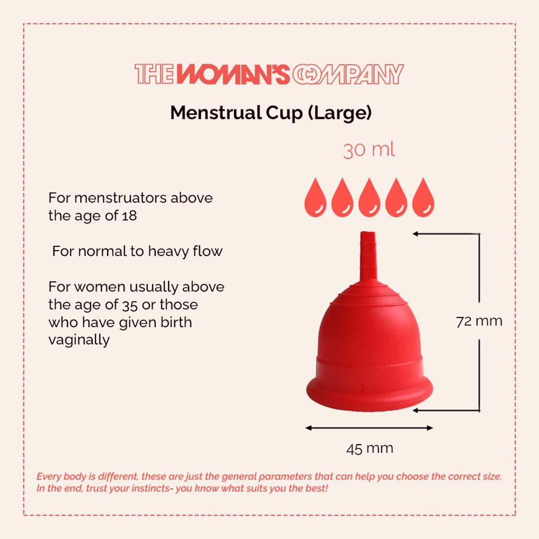 Vanity Wagon | Buy The Woman's Company Large Reusable Menstrual Cup with Pouch