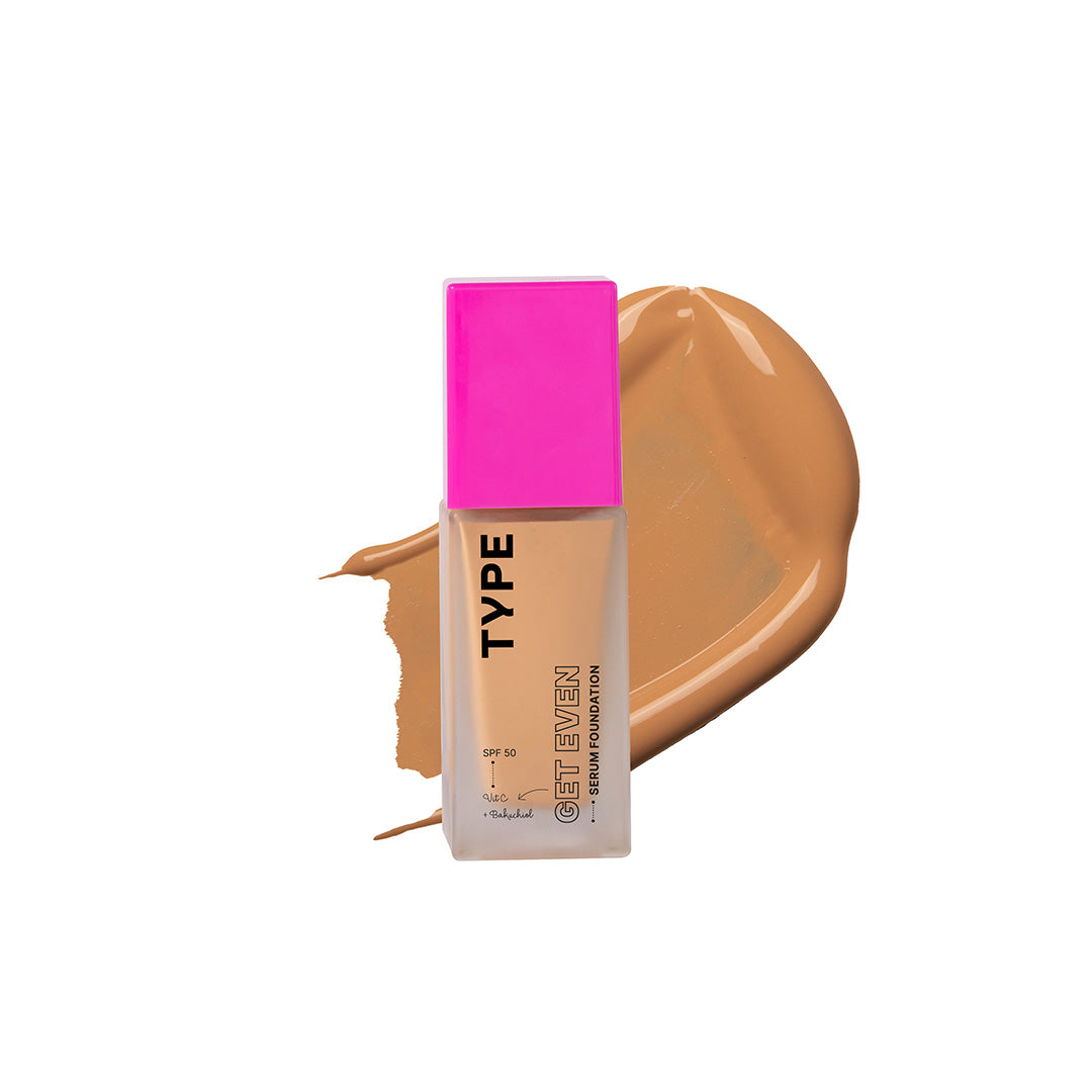 Vanity Wagon | Buy Type Beauty Inc. De Crease Serum Foundation SPF50 for Fine Lines & Wrinkles, Toffee