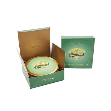 Vanity Wagon | Buy Vahdam Himalayan Green Tea Gift Set 1 Tin Caddy