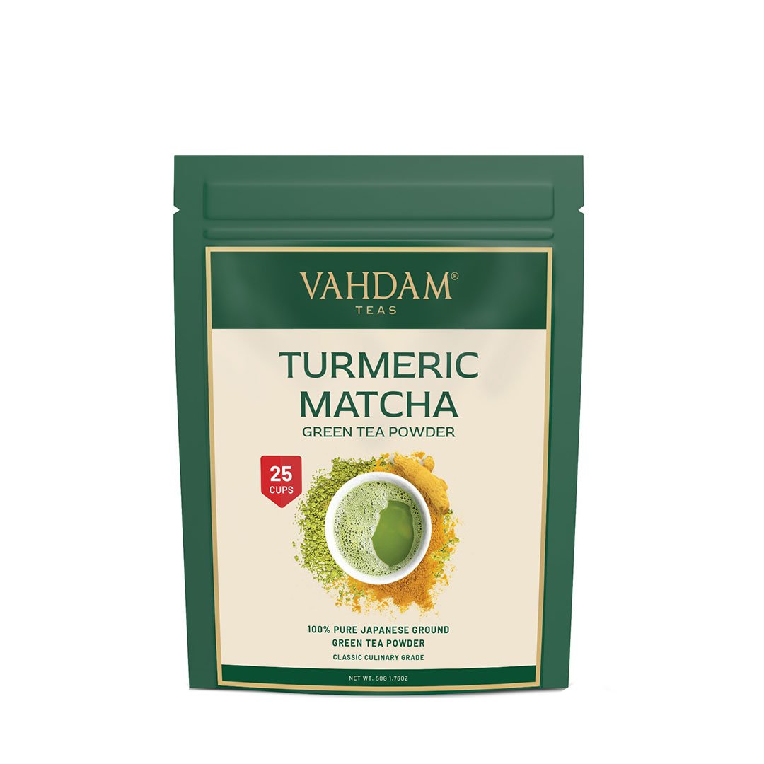 Vanity Wagon | Buy Vahdam Teas Turmeric Matcha Green Tea