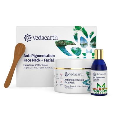 Vanity Wagon | Buy Vedaearth Anti Pigmentation Face Pack Combo with Mango, Ginger & White Turmeric