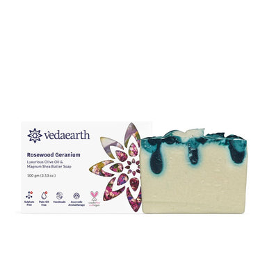 Vanity Wagon | Buy Vedaearth Rosewood Geranium Soap With Magnum Shea Butter