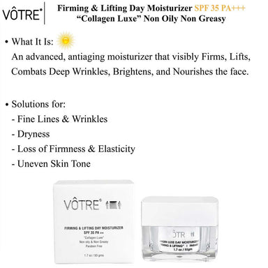 Vanity Wagon | Buy Votre Firming & Lifting Day Moisturizer SPF 35 PA ++, Collagen Luxe