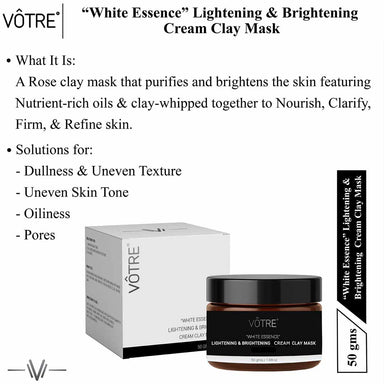 Vanity Wagon | Buy Votre Lightening & Brightening Cream Clay Mask, White Essence