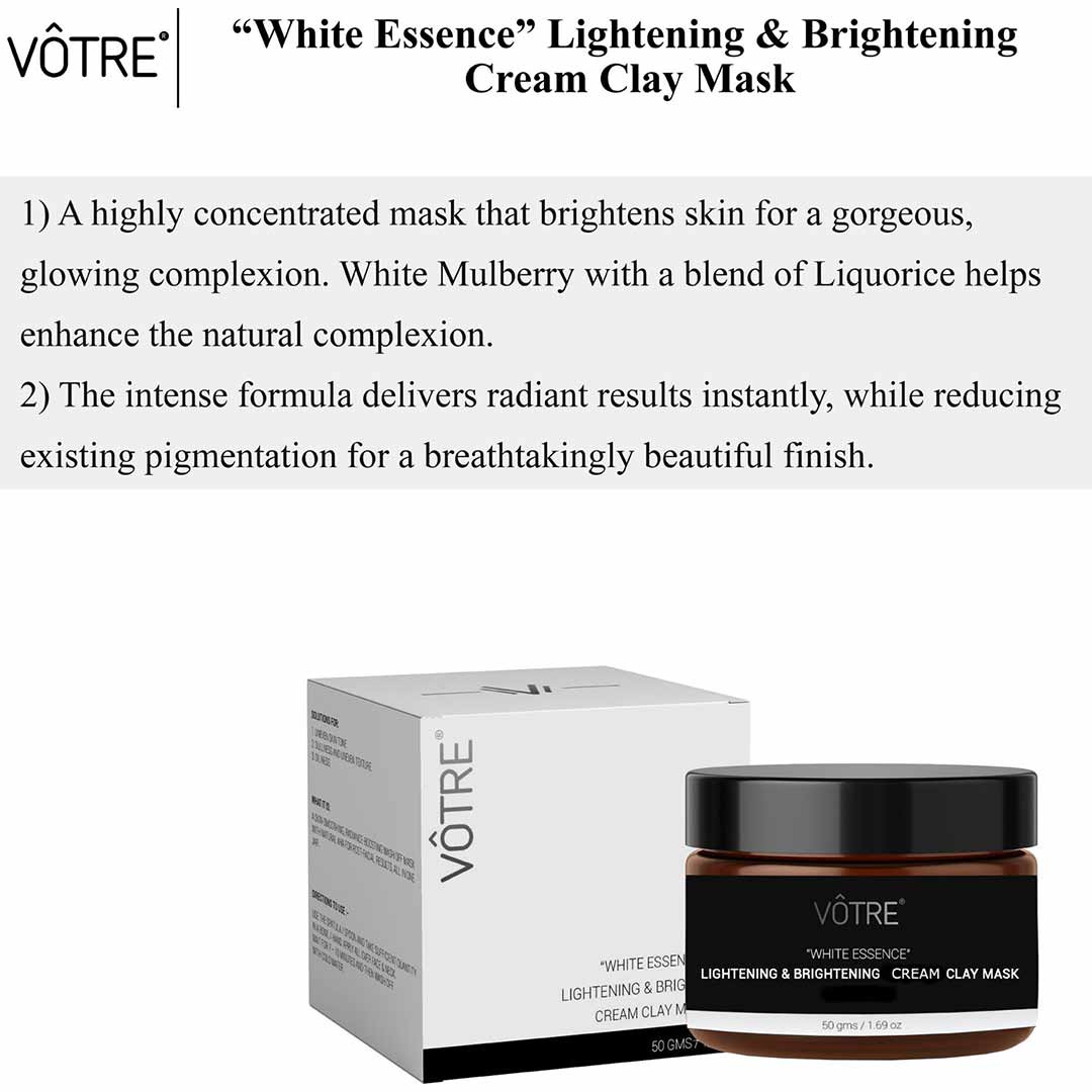 Vanity Wagon | Buy Votre Lightening & Brightening Cream Clay Mask, White Essence
