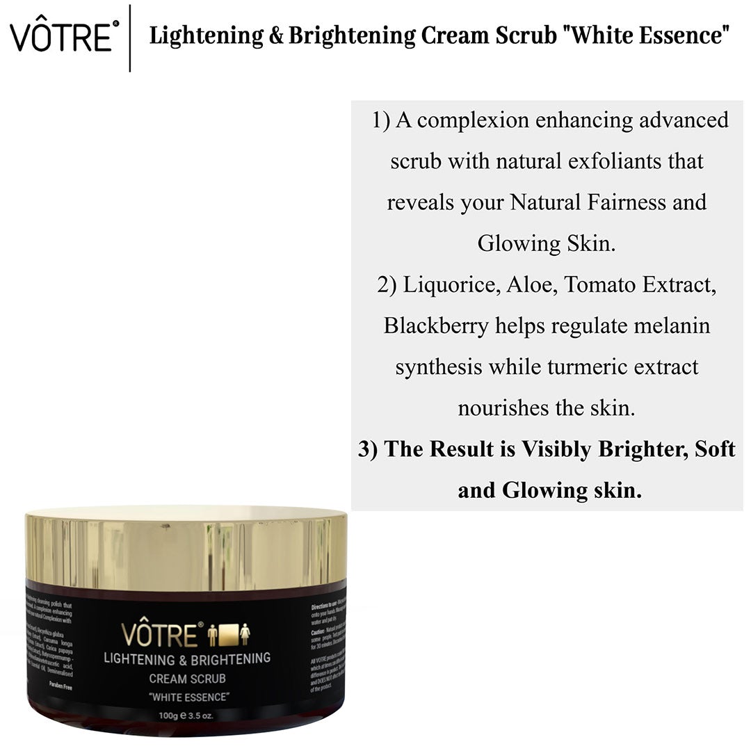 Vanity Wagon | Buy Votre Lightening & Brightening Cream Scrub, White Essence