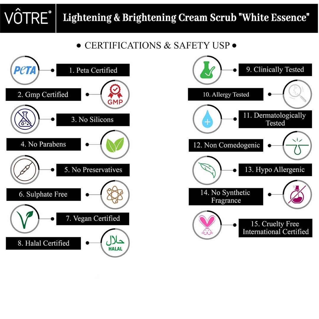 Vanity Wagon | Buy Votre Lightening & Brightening Cream Scrub, White Essence