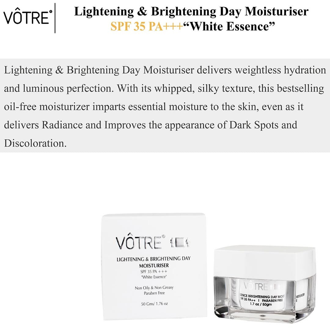 Vanity Wagon | Buy Votre Lightening & Brightening Day Moisturiser SPF 35 PA +++, White Essence