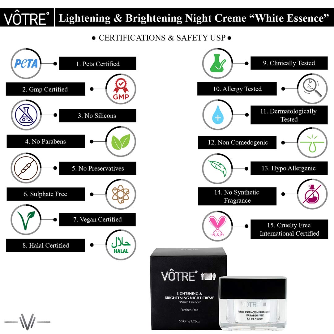 Vanity Wagon | Buy Votre Lightening & Brightening Night Crème, White Essence