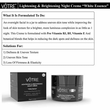 Vanity Wagon | Buy Votre Mini Lightening & Brightening Night Crème, White Essence