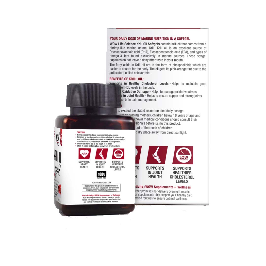 Vanity Wagon | Buy WOW Life Science Krill Oil Capsules with EPA, DHA & Astaxanthin