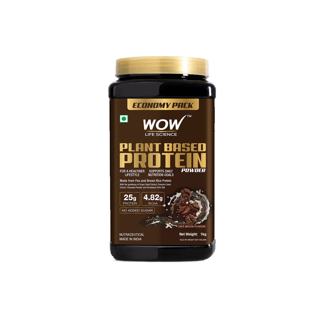 Vanity Wagon | Buy WOW Life Science Plant Based Protein Powder with Pea & Brown Rice Protein