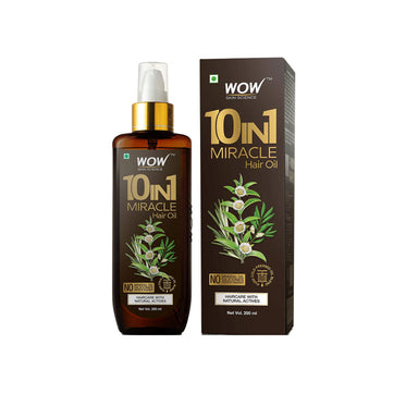 Vanity Wagon | Buy WOW Skin Science 10 in 1 Miracle Hair Oil with Bhringraj, Tea Tee & Rosemary