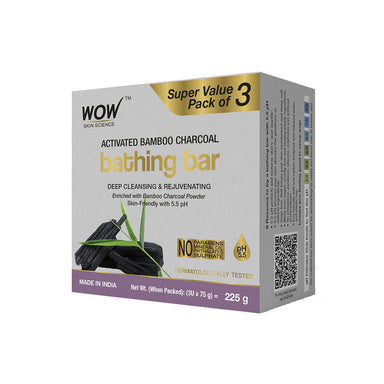 Vanity Wagon | Buy WOW Skin Science Activated Bamboo Charcoal Bathing Bar Pack