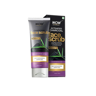 Vanity Wagon | Buy WOW Skin Science Activated Charcoal Face Scrub with Extra Virgin Olive Oil