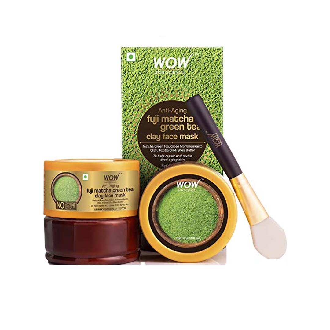 Vanity Wagon | Buy WOW Skin Science Anti-Aging Fuji Matcha Green Tea Clay Face Mask with Jojoba & Shea Butter