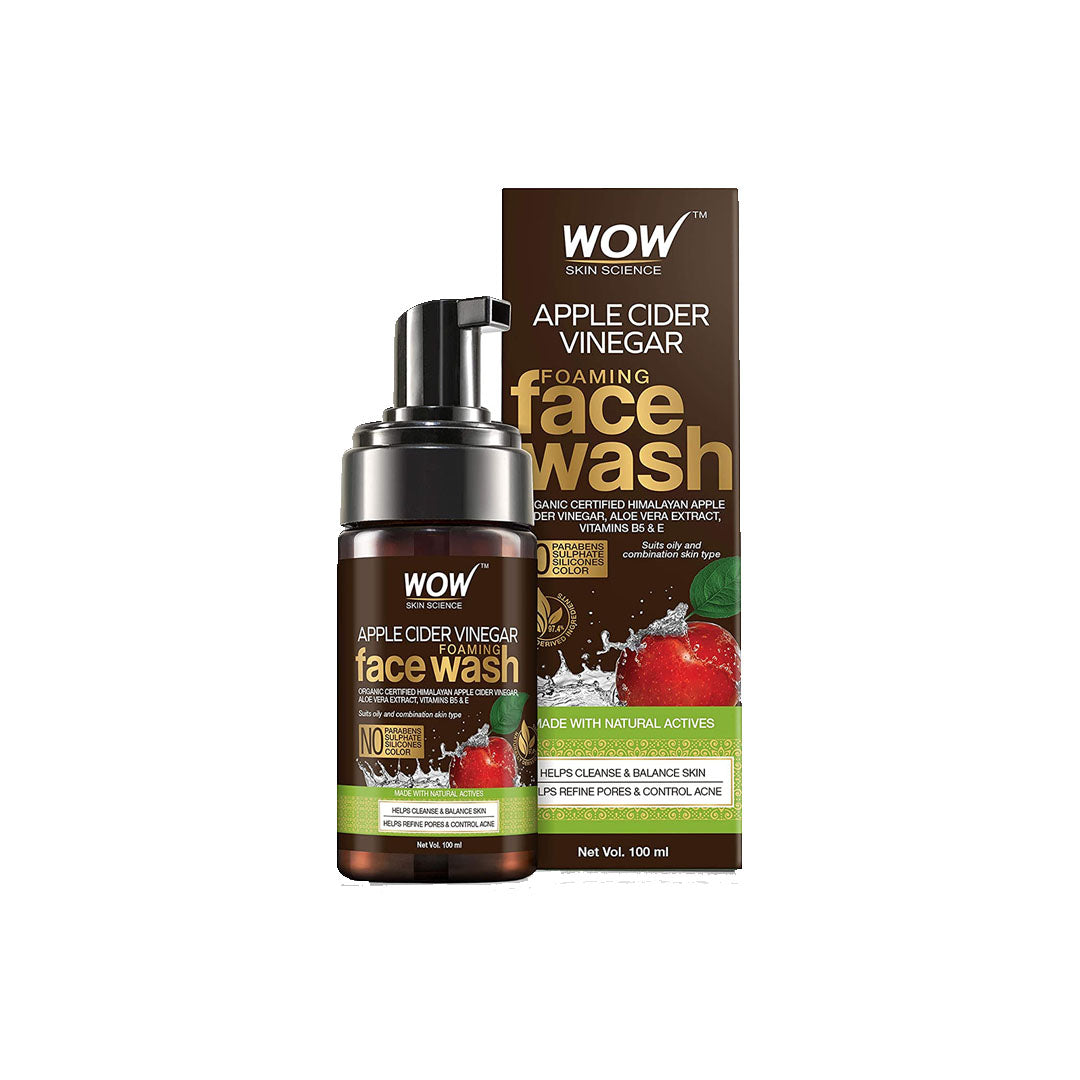 Vanity Wagon | Buy WOW Skin Science Apple Cider Vinegar Foaming Face Wash with Aloe Vera & Vitamin E