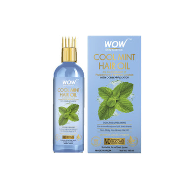 Vanity Wagon | Buy WOW Skin Science Cool Mint Hair Oil with Comb Applicator