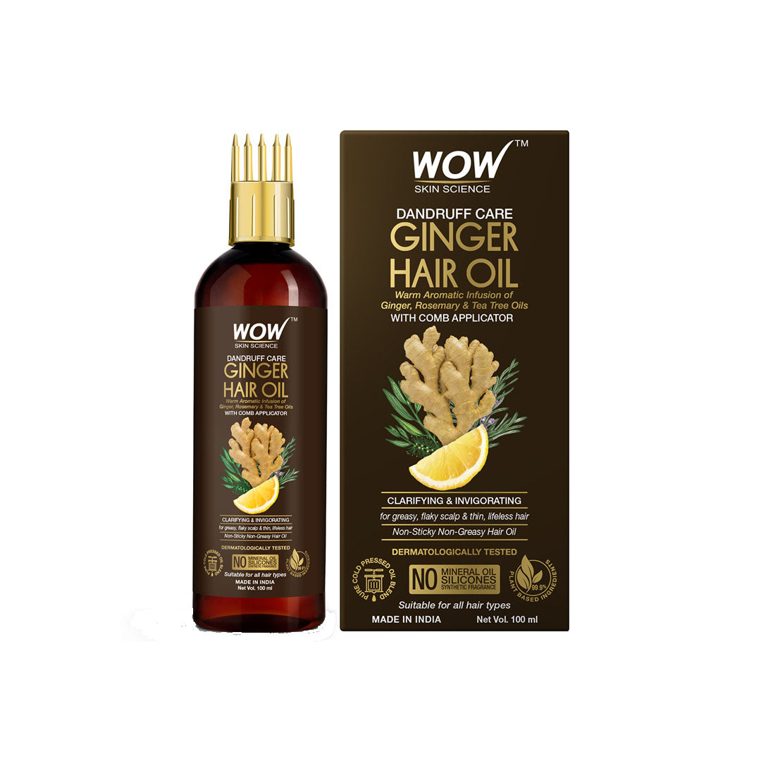 Vanity Wagon | Buy WOW Skin Science Dandruff Care Ginger Hair Oil with Comb Applicator