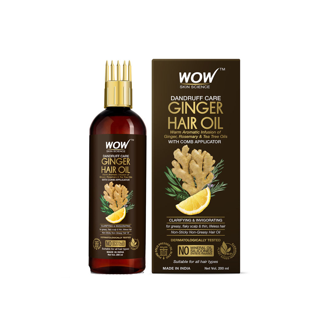 Vanity Wagon | Buy WOW Skin Science Dandruff Care Ginger Hair Oil with Comb Applicator