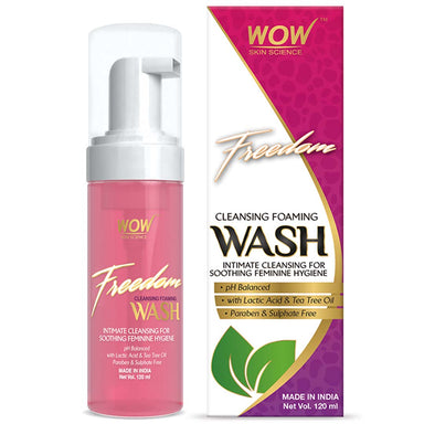 Vanity Wagon | Buy WOW Skin Science Freedom Cleansing Intimate Foaming Wash with Lactic Acid & Tea Tree Oil