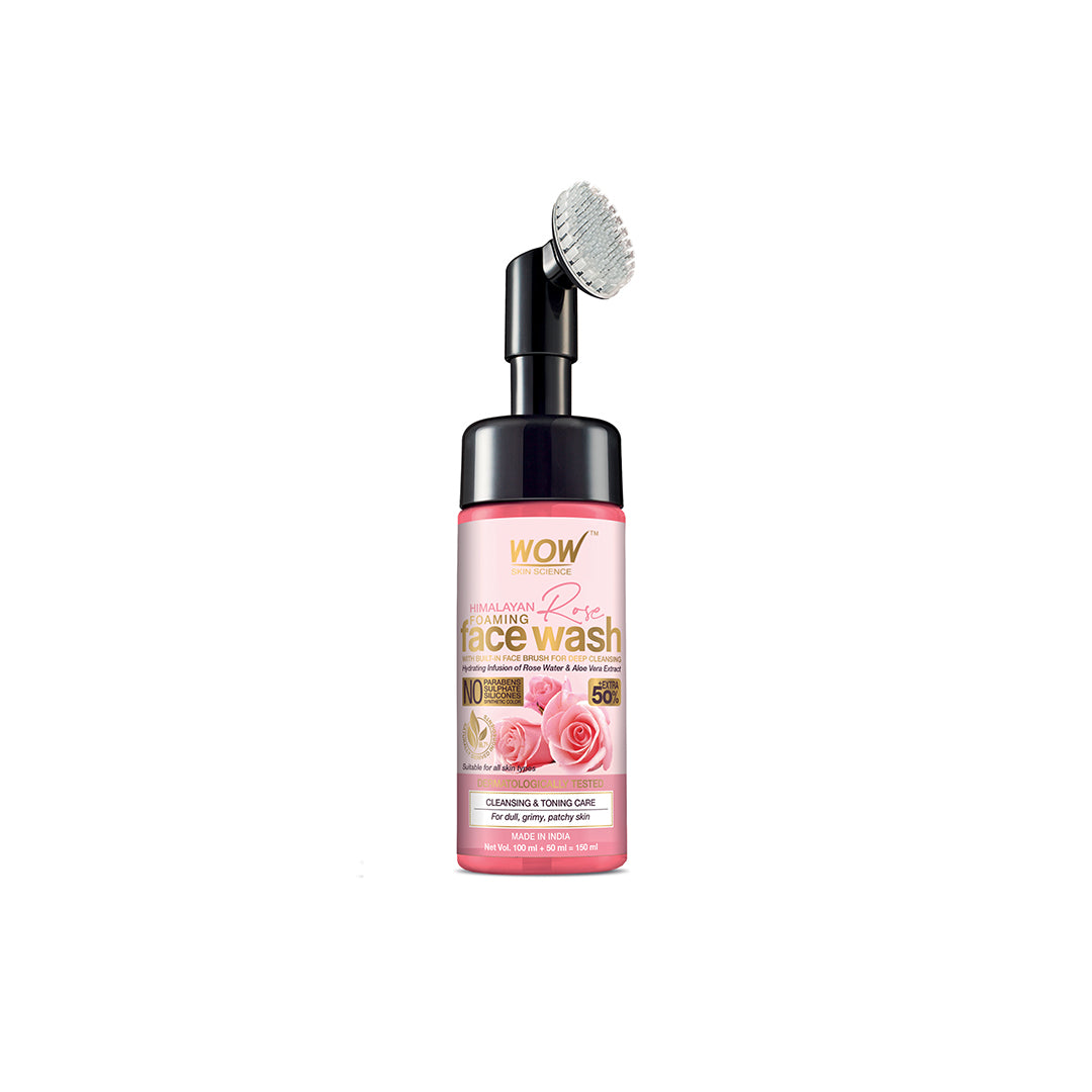 Vanity Wagon | Buy WOW Skin Science Himalayan Rose Foaming Face Wash with Built-in Face Brush