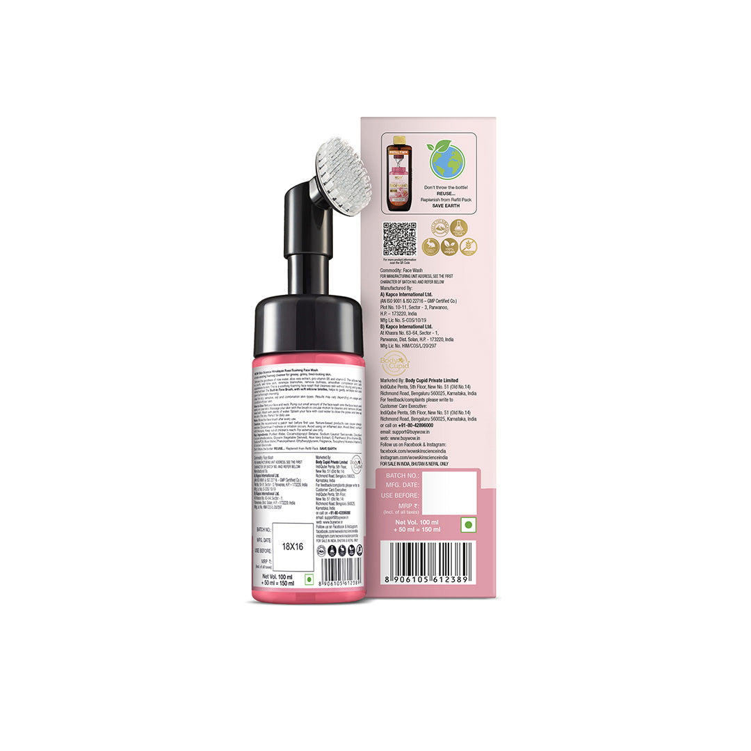 Vanity Wagon | Buy WOW Skin Science Himalayan Rose Foaming Face Wash with Built-in Face Brush