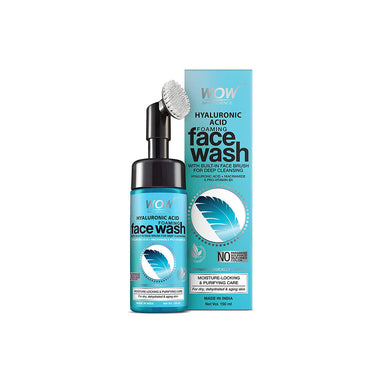 Vanity Wagon | Buy WOW Skin Science Hyaluronic Acid Foaming Face Wash with Built-In Face Brush
