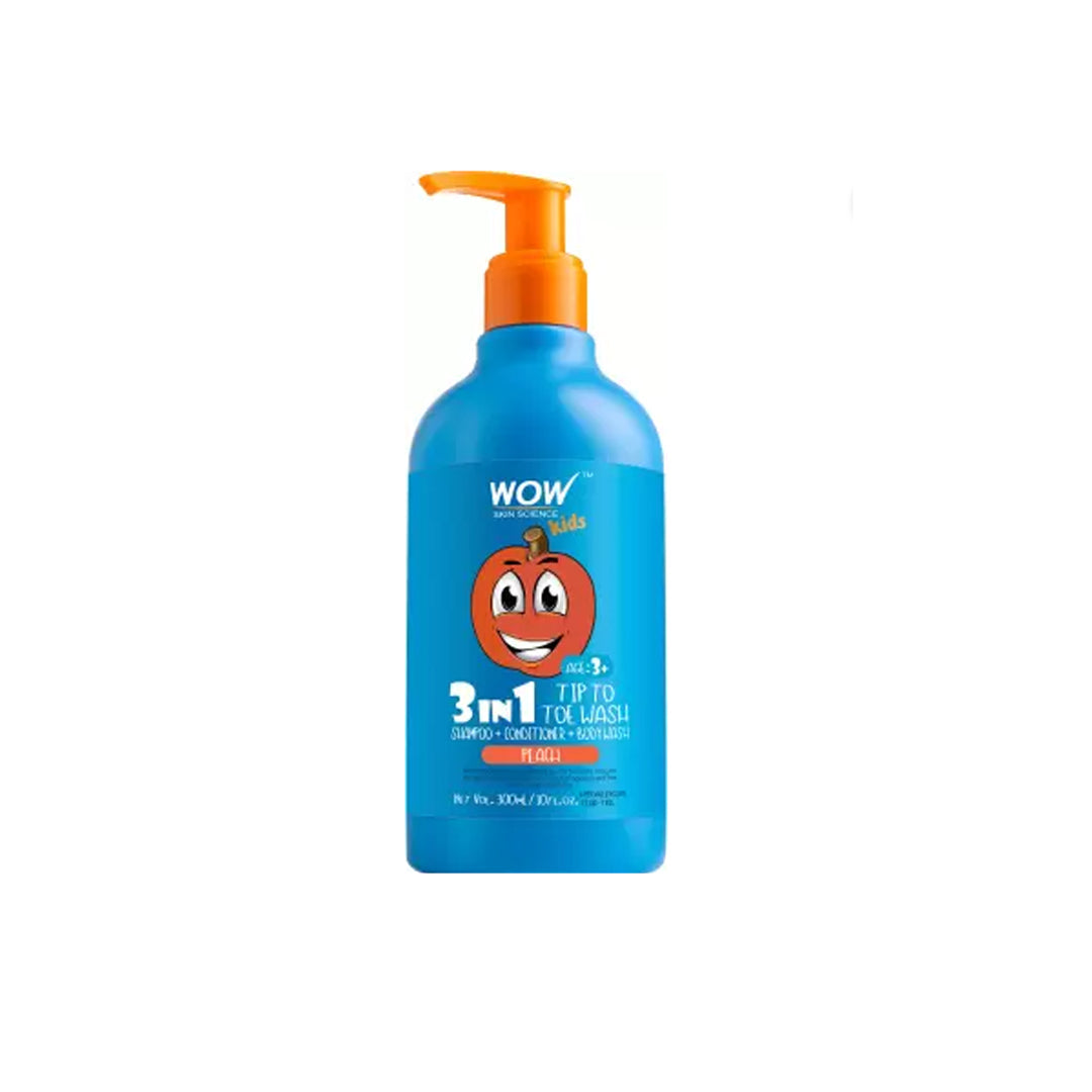 Vanity Wagon | Buy WOW Skin Science Kids 3 in 1 Tip to Toe Wash with Peach
