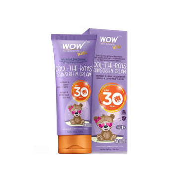Vanity Wagon | Buy WOW Skin Science Kids Cool The Rays Sunscreen Cream SPF30 PA++ with Raspberry, Carrot & Avocado