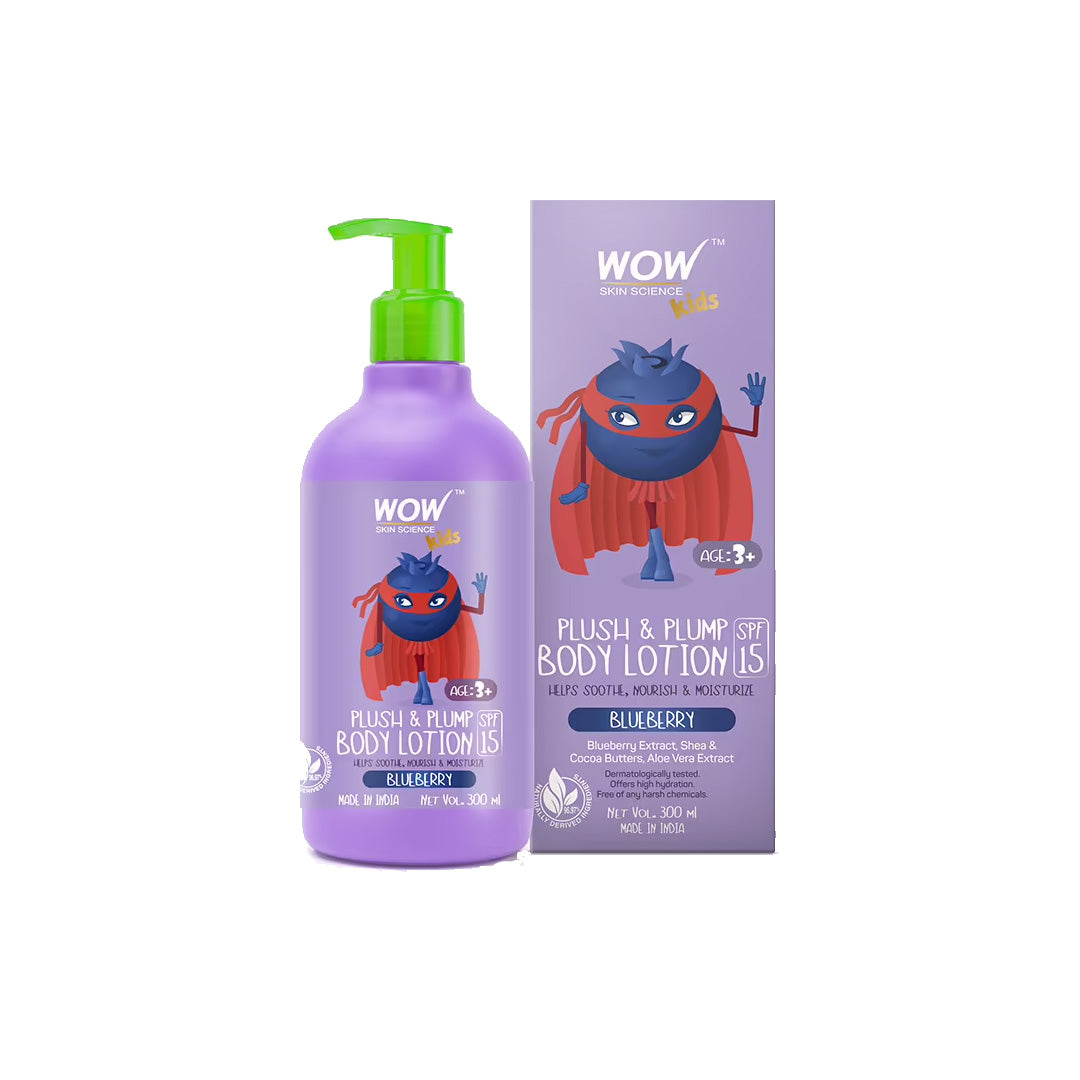 Vanity Wagon | Buy WOW Skin Science Kids Plush & Plump Body Lotion SPF15 with Blueberry