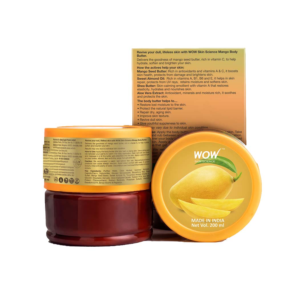 Vanity Wagon | Buy WOW Skin Science Mango Body Butter with Sweet Almond & Aloe Vera