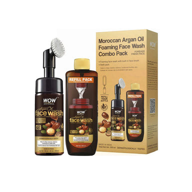 Vanity Wagon | Buy WOW Skin Science Moroccan Argan Oil Foaming Face Wash Combo Pack
