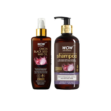 Vanity Wagon | Buy WOW Skin Science Onion Black Seed Hair Oil & Shampoo Hair Care Kit