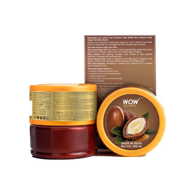 Vanity Wagon | Buy WOW Skin Science Raw Argan Oil Body Butter with Sweet Almond & Aloe Vera