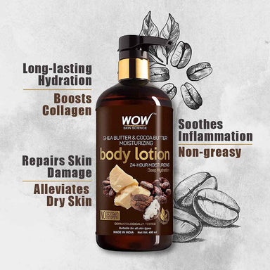 Vanity Wagon | Buy WOW Skin Science Shea & Cocoa Butter Moisturizing Body Lotion