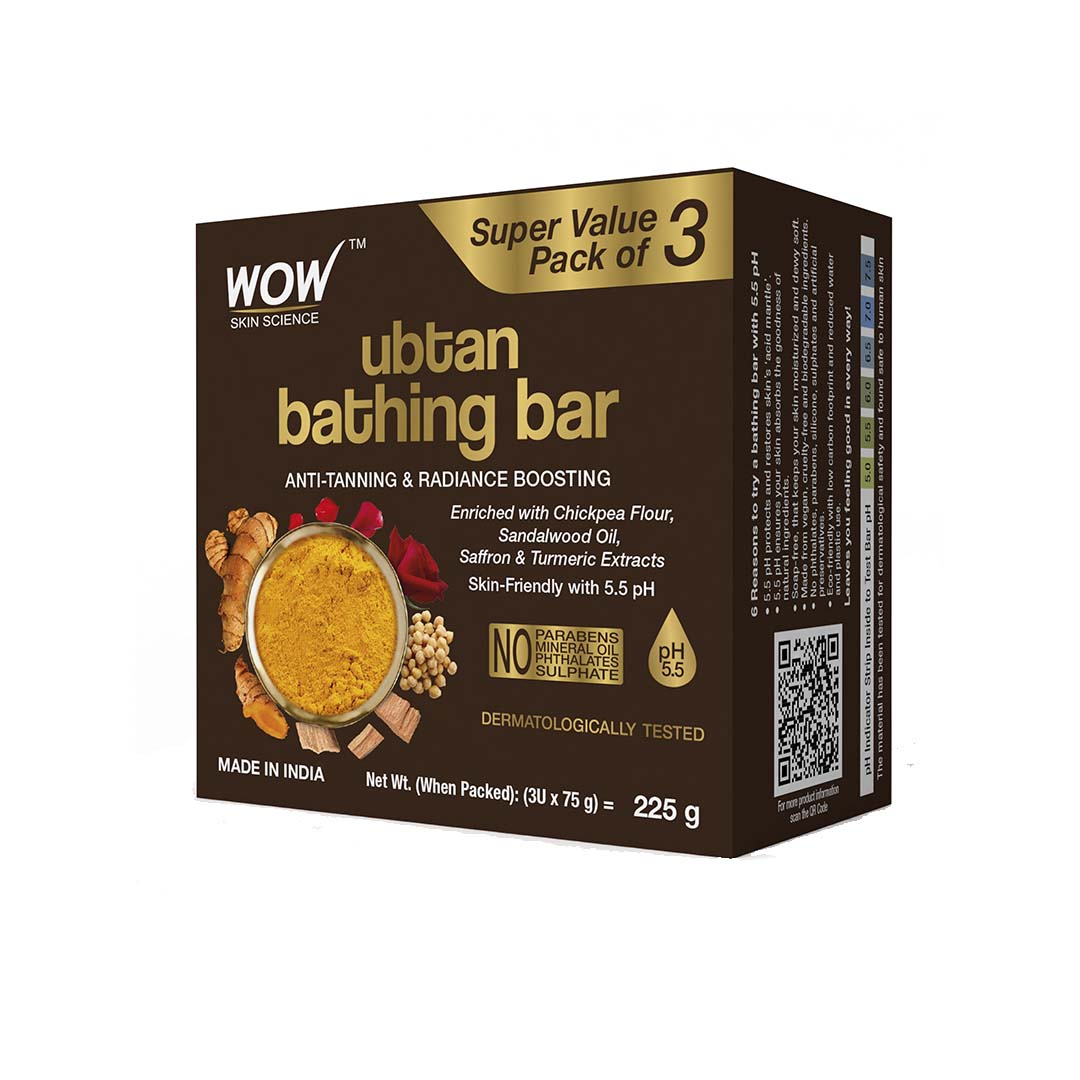 Vanity Wagon | Buy WOW Skin Science Ubtan Bathing Bar Pack