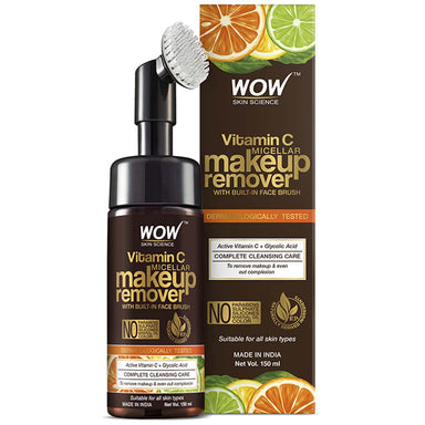 Vanity Wagon | Buy WOW Skin Science Vitamin C Micellar Makeup Remover with Built-In Face Brush