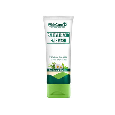 Vanity Wagon | Buy WishCare 2% Salicylic Acid Face Wash For Oil & Acne Control with AHA, GreenTea, Chamomile & TeaTree