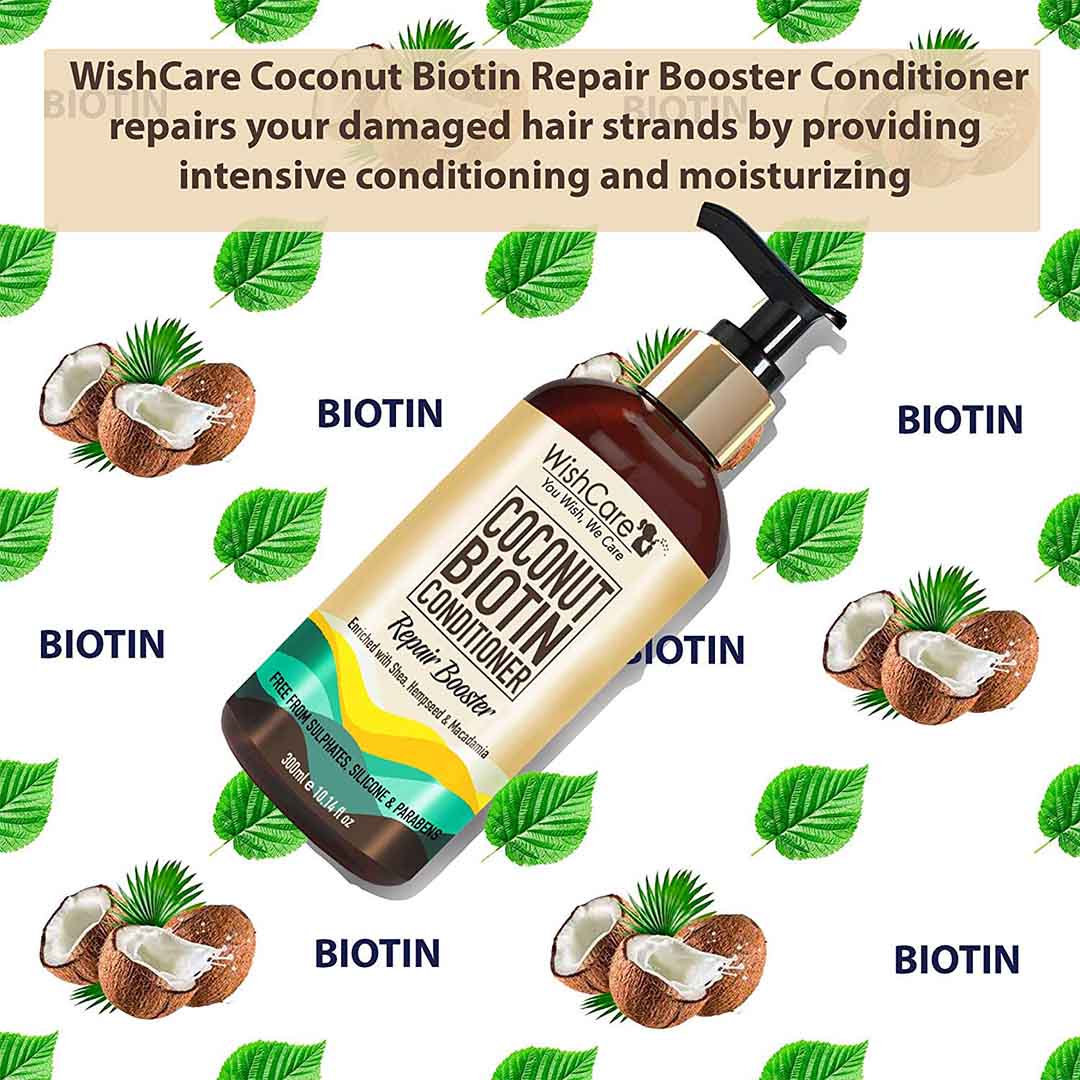 Vanity Wagon | Buy WishCare Coconut Biotin Conditioner for Repair Booster