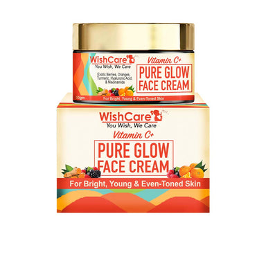 Vanity Wagon | Buy WishCare Vitamin C Pure Glow Face Cream With Hyaluronic Acid, Niacinamide, Oranges, Berries & Turmeric