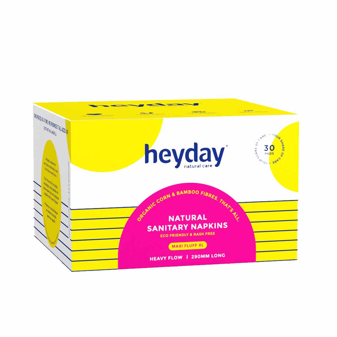 Vanity Wagon | Buy Heyday Natural & Organic Maxi Fluff XL Sanitary Napkins, Heavy Flow